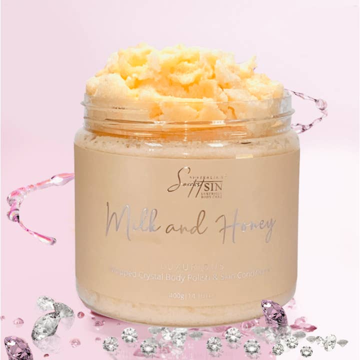 Vernis corporel fouetté au lait et miel avec revitalisant pour la peau pour la vente par Australia's Sweetest Sin