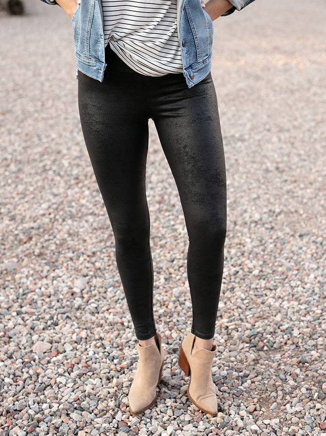 Legging van imitatieleer voor wholesale door Grace and Lace