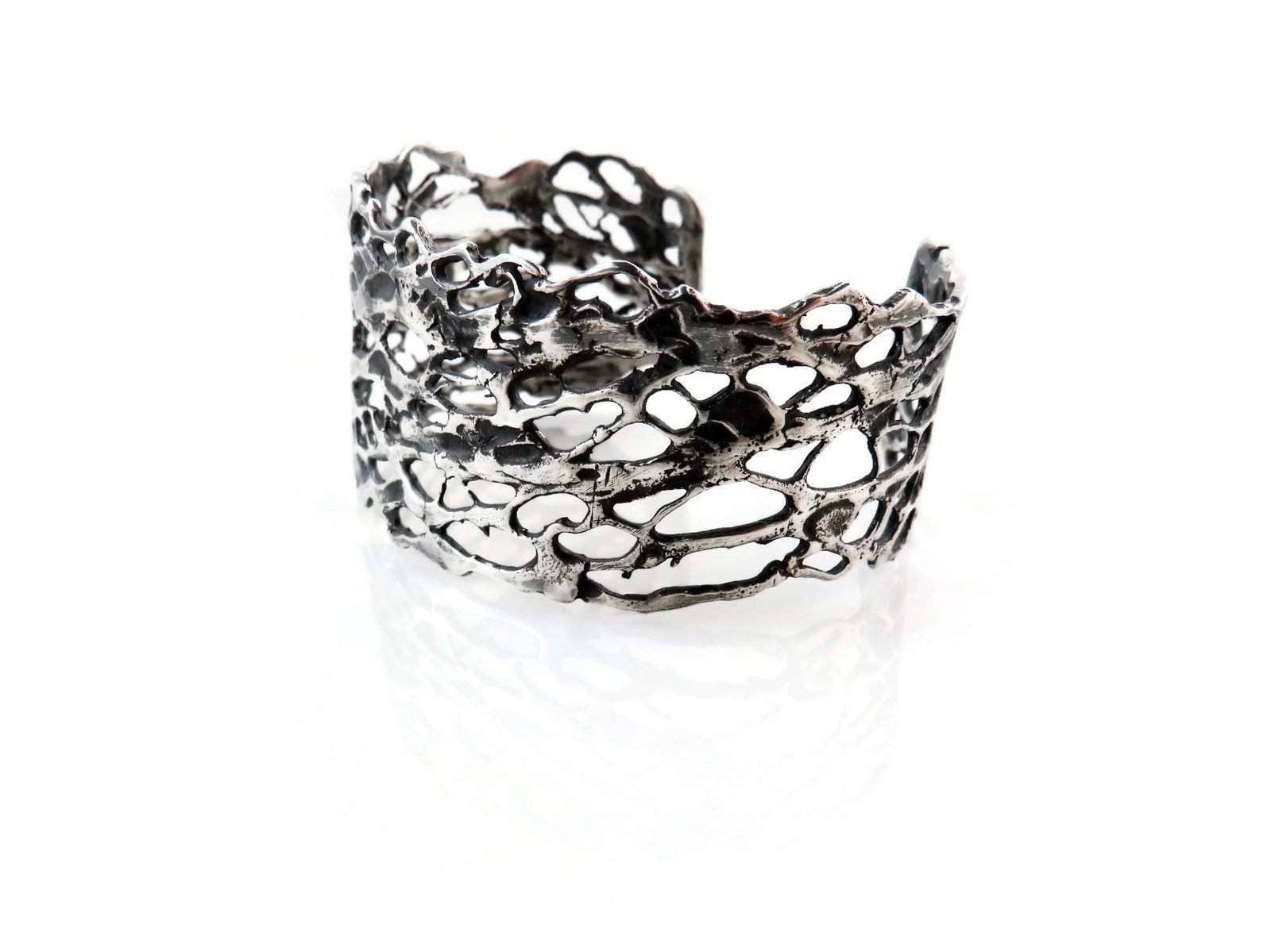 Kimya Joyas - Wholesale Cuff Bracelet - Natural Pattern Silver Cuff Bracelet7