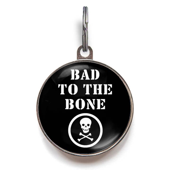 WagATudeTags - Wholesale Pet identification tag – Cat/dog - Bad To The Bone Smart Pet Tag