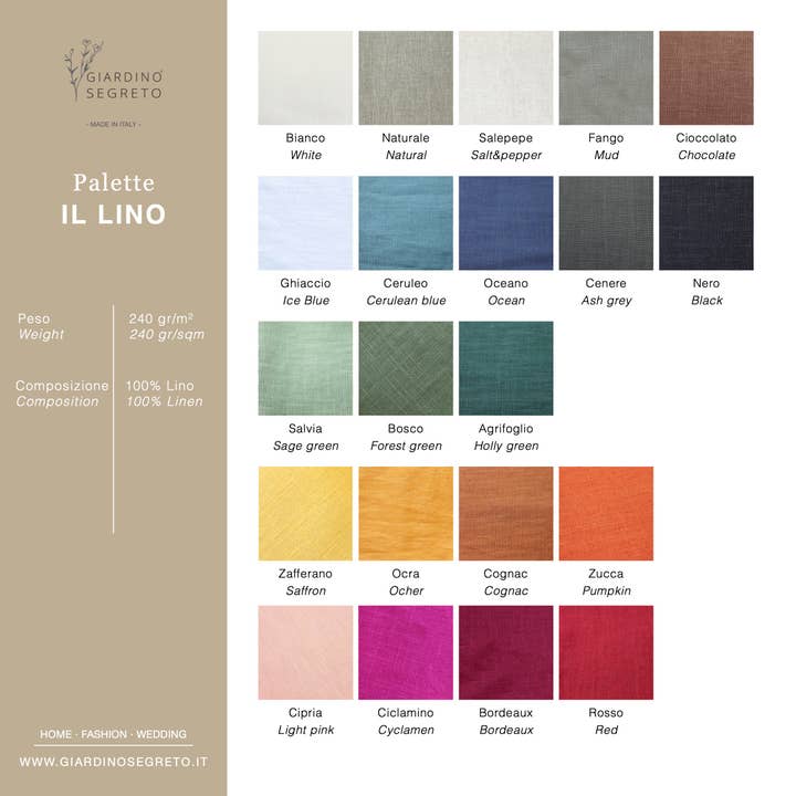 Giardino Segreto - Wholesale Throw/Decorative Pillow - NAPPE pure linen cushion