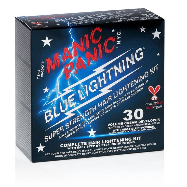 Manic Panic - Wholesale Hair Dye - Blue Lightning® Bleach Kit - 30 Volume with Mega Blue Powder