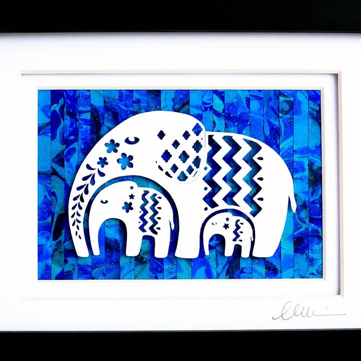 Elefant och 2 Baby Mönster för wholesale av Hull Street Studio