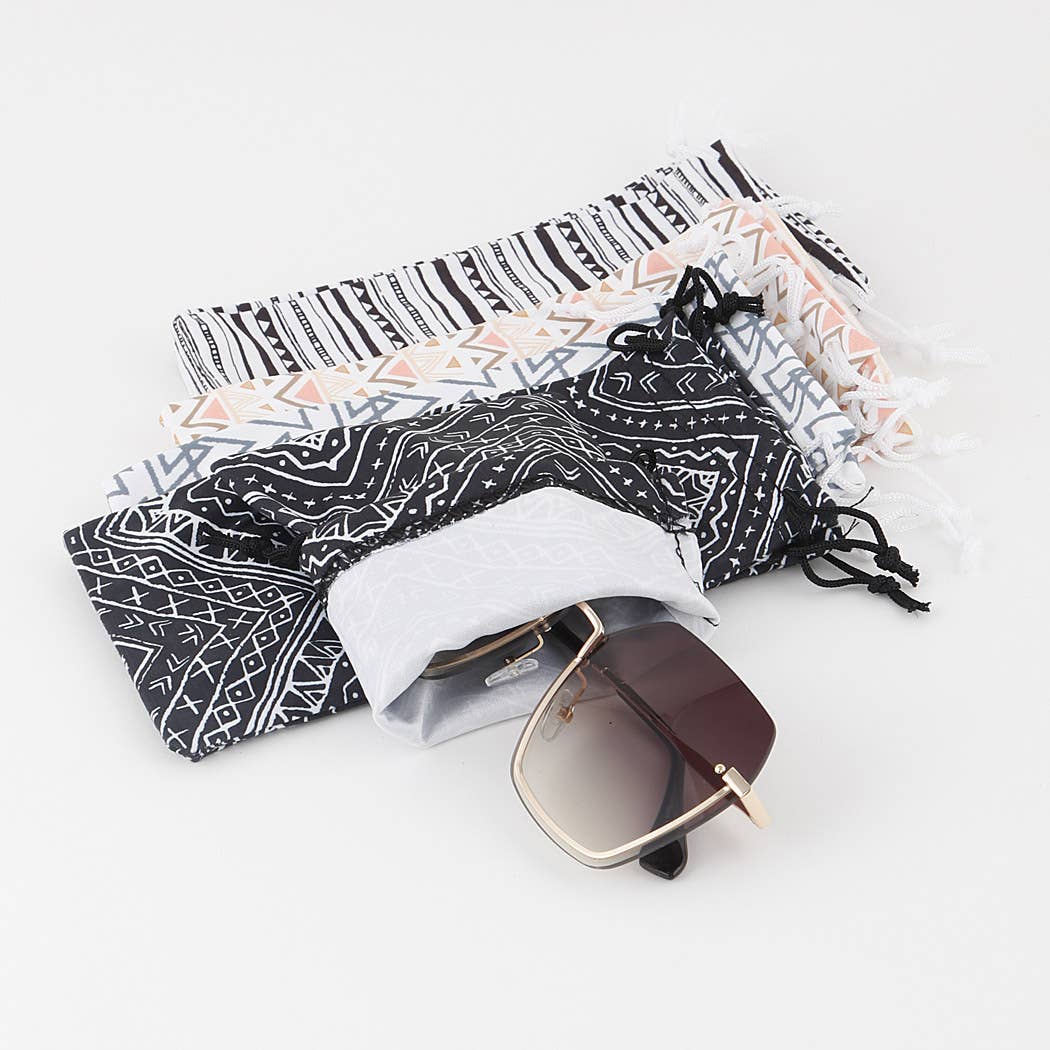 Multicolor Multi Triangle Sunglasses Pouch Bag for wholesale on Faire2