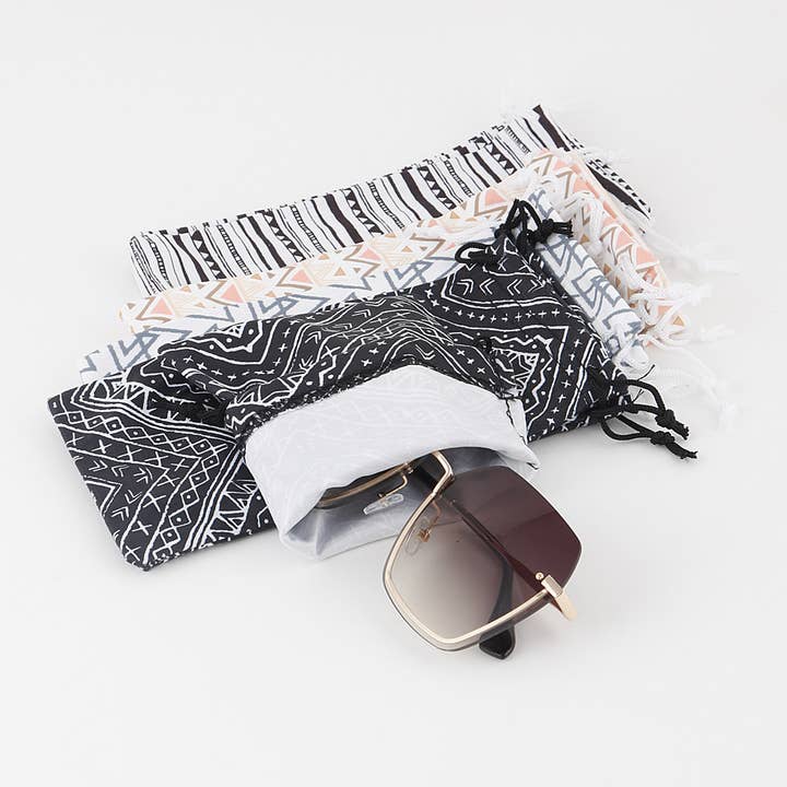 Multicolor Multi Triangle Sunglasses Pouch Bag for wholesale on Faire2