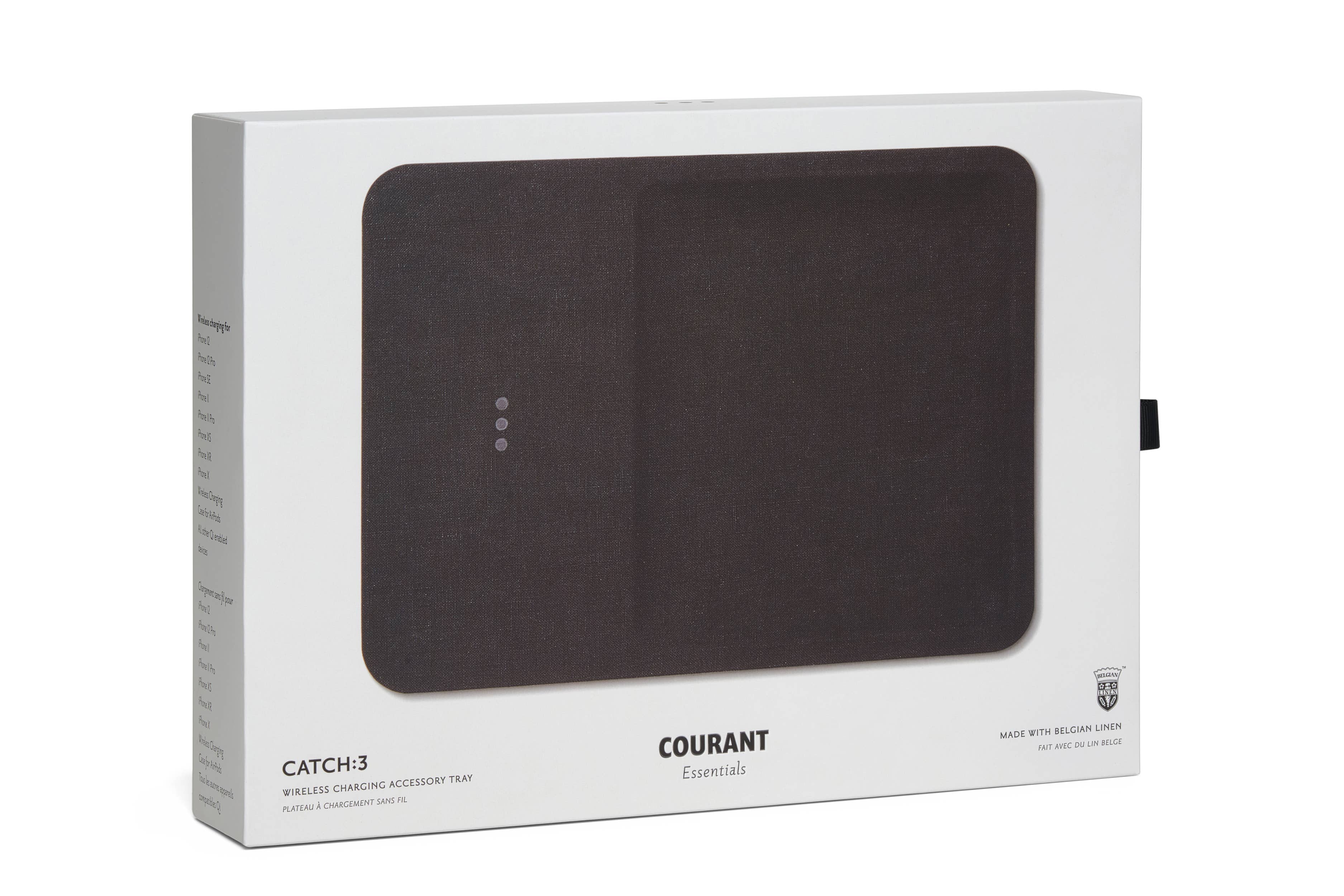Courant - Wholesale Charging Dock - CATCH:3 - Essentials Linen Wireless Charger with Valet Tray5