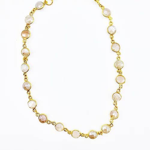 Gargantilha de pedra da lua rosa por atacado de HEATHER FORD