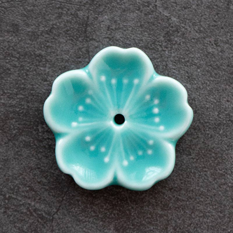 Gohobi （We cover U.S. import duties） - Vente Porte-encens - Porte-encens en céramique fait main avec décoration florale Gohobi11