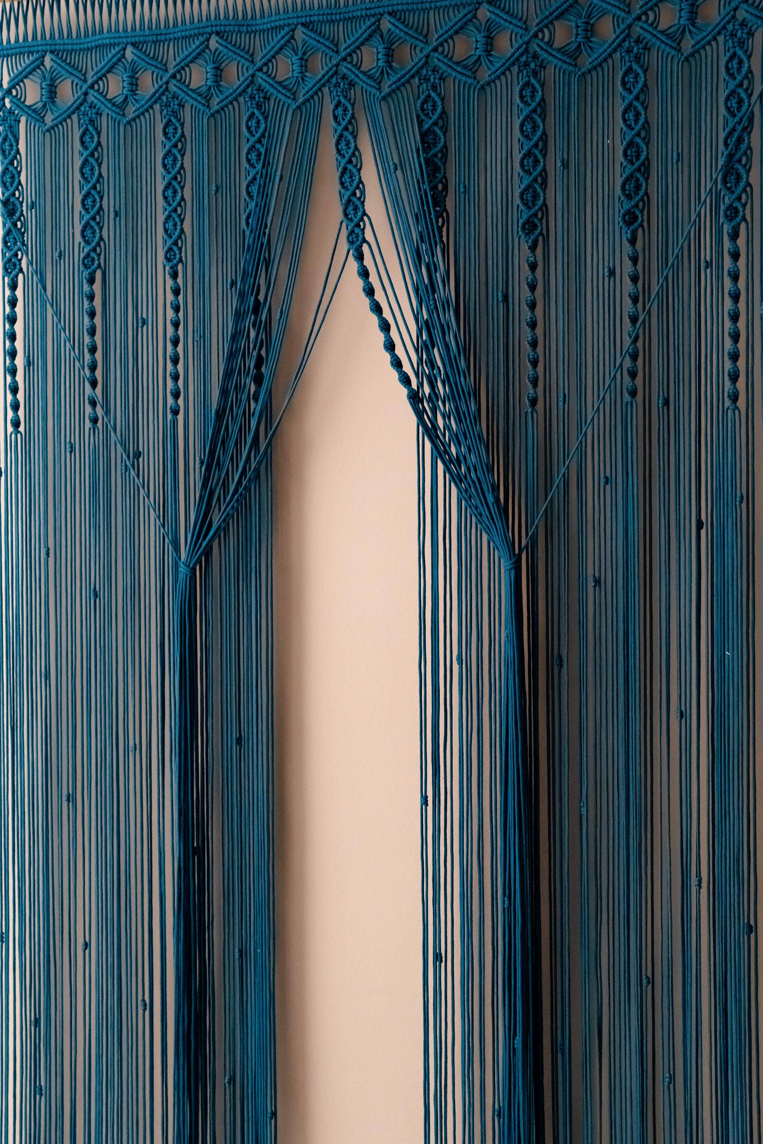 HeartCrafted - Vente Rideaux - Rideau macramé Boho pour porte et fenêtre C0625