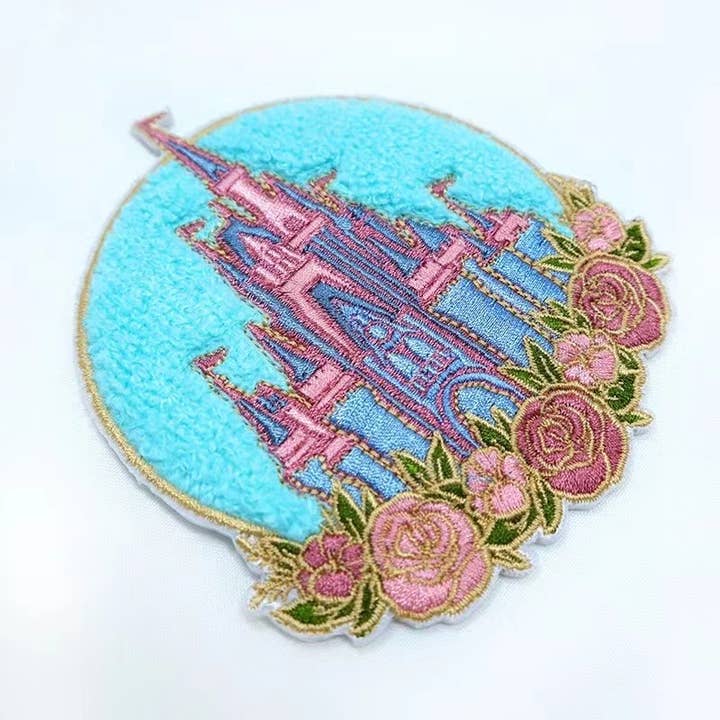 Raphael wonders - Wholesale Patch - Adhesive Large castle embroidery flower patch2