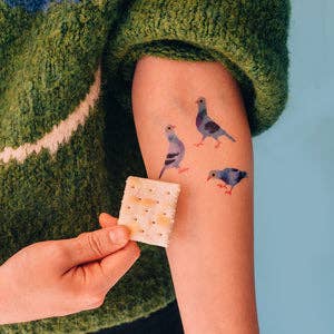 Tattly - Wholesale Temporary Tattoo - Pigeon Pals Tattoo Pair