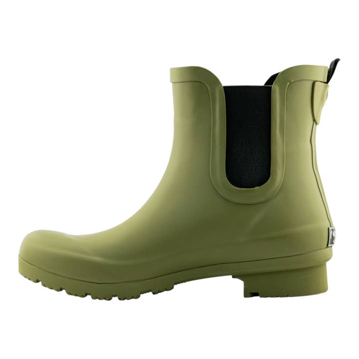 ROMA BOOTS - Wholesale Rain Boots - Women's - CHELSEA MATTE OLIVE WOMEN'S ANKLE RAIN BOOTS3