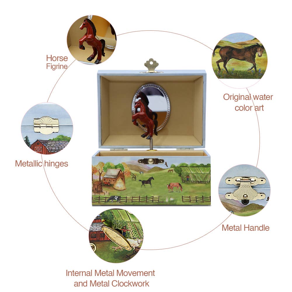 Enchantmints – wholesale Jewelry box/organiser – Kids – Country Horse Jewelry Box: Christmas 2025 Gift | Wholesale 4