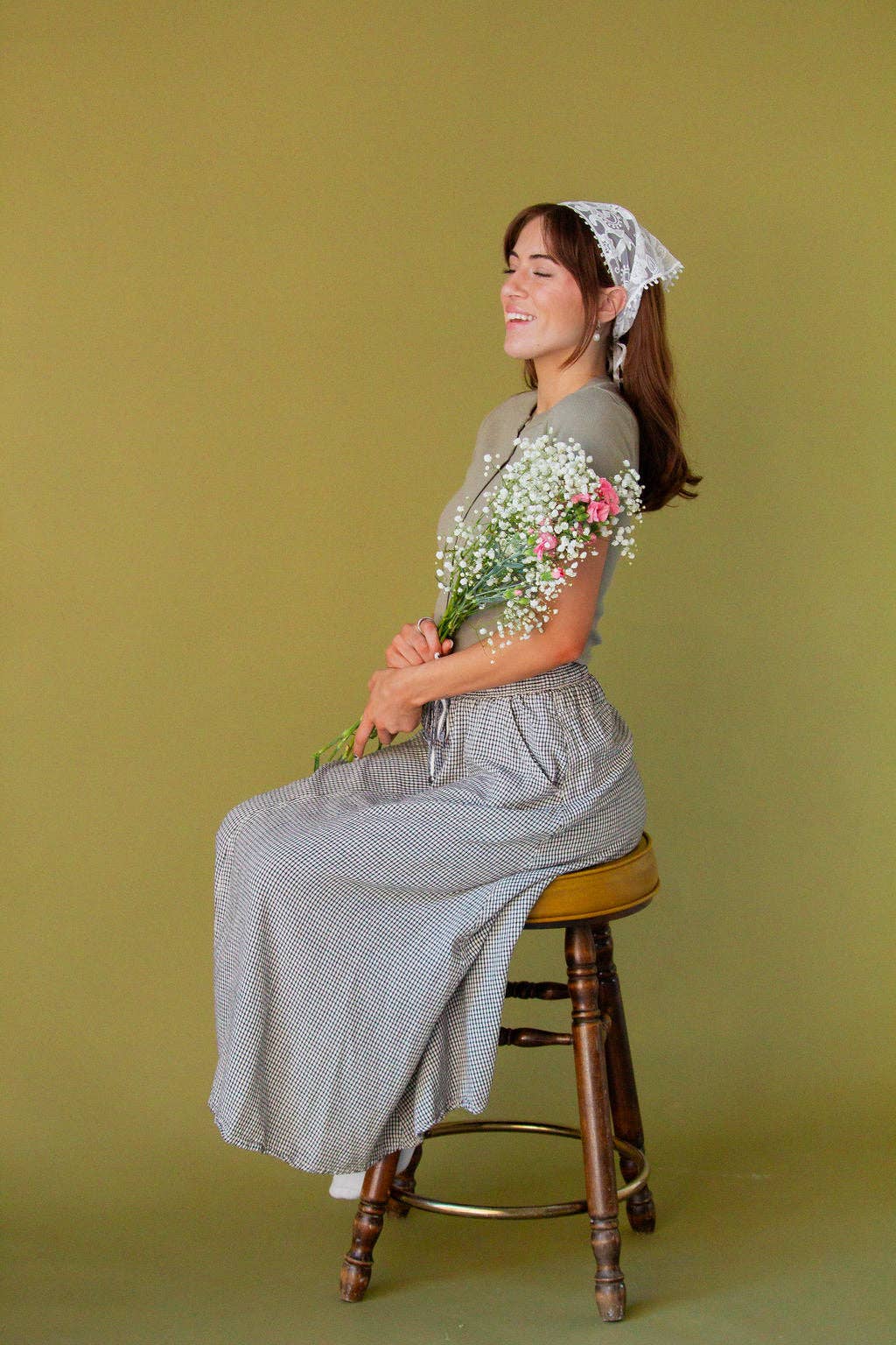 Shop Andi - Wholesale Bandana - Women's - White Lace Tie Bandana4