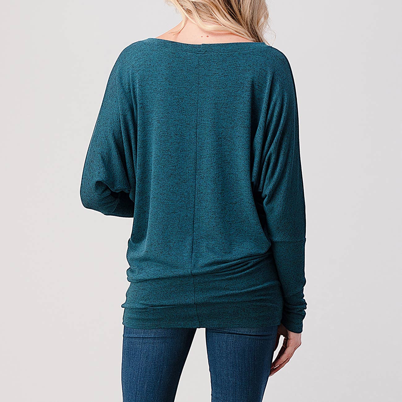 Heimious - Vente Haut en maille – femme - Haut en tricot Hacci à manches longues et col rond à manches Dolman, 270169