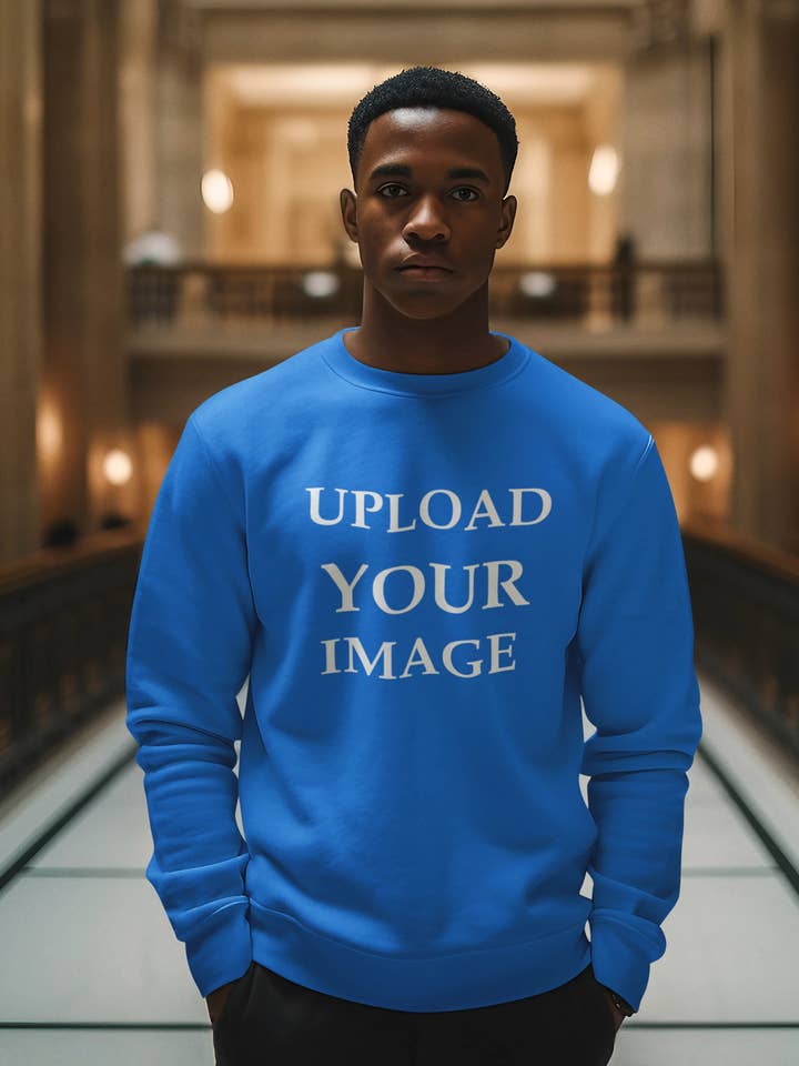 Gildan 18000 Royal Crewneck Sweatshirt Custom Print Service for wholesale by Tshirtplus