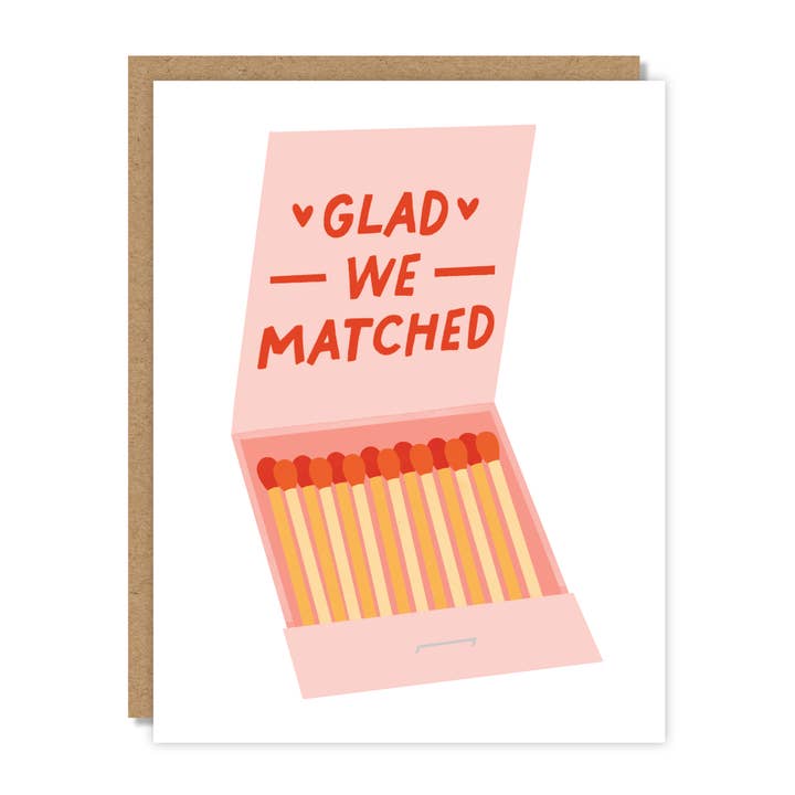 Tiny Buffalo Designs Co. - Wholesale Love Card - Glad We Matched Card
