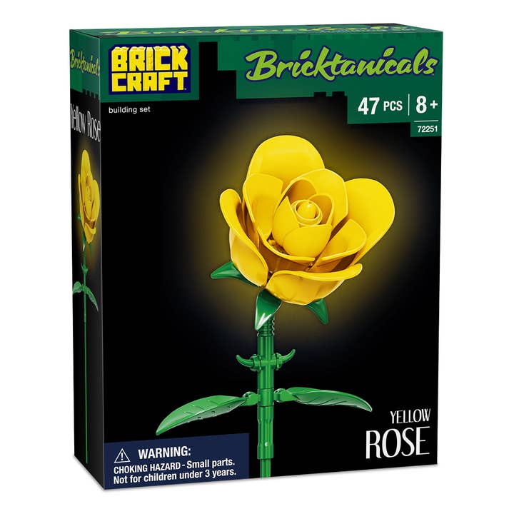 Brickcraft - Wholesale Building Set - Kids - Yellow Rose Botanical Flower Building Kit3