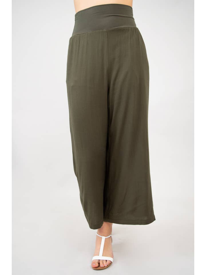 Blue Sky Clothing Co LLC - Wholesale Pants - Women's - Landon Capri, Khaki, Linen Bamboo2