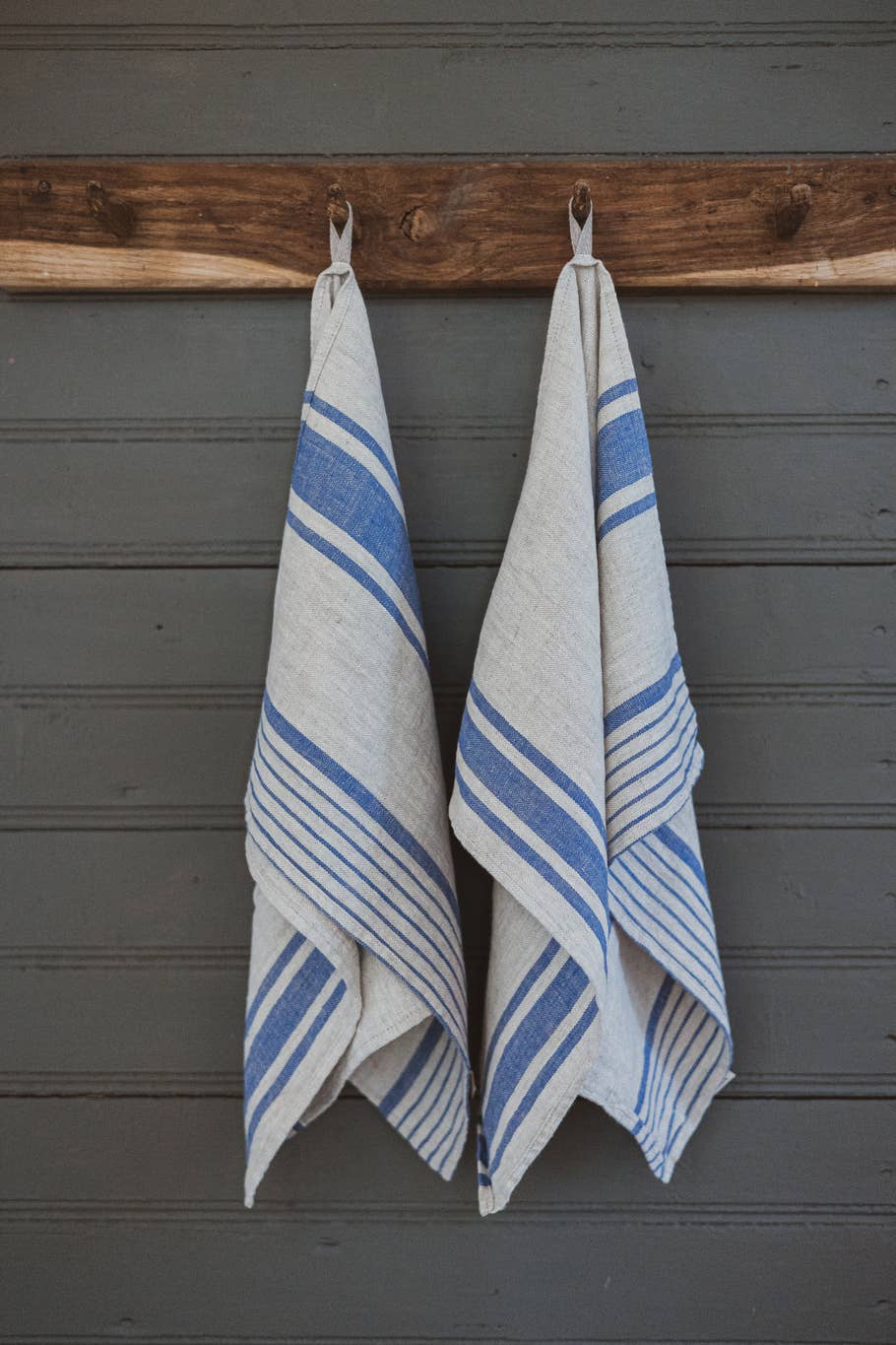 Natural Blue Stripes French style Linen Kitchen Towels  for wholesale on Faire0