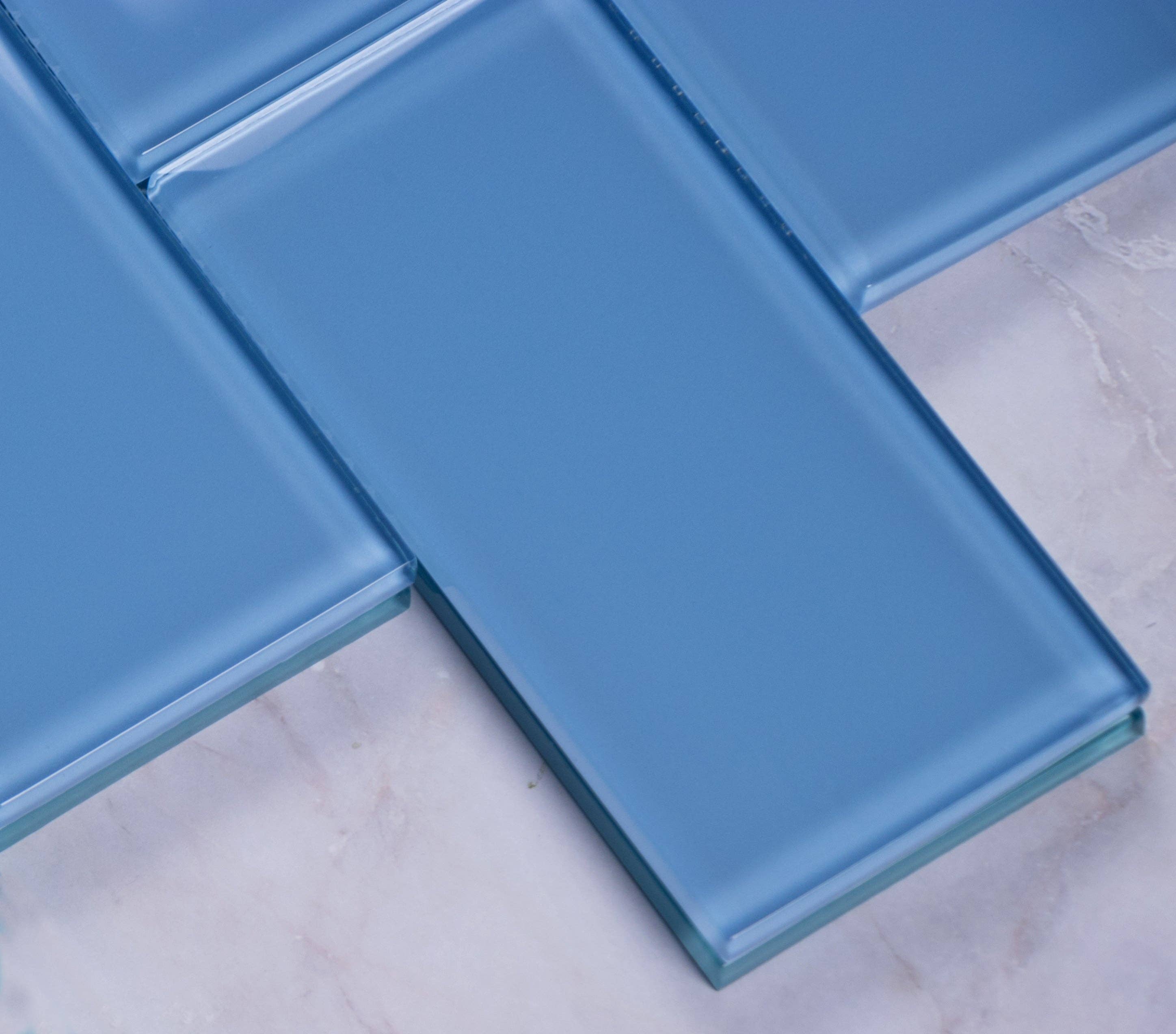 WS Tiles - Vente Carrelages muraux - Carreau de mosaïque en verre de 3" x 6", dosseret pour cuisine et salle de bain - 5 pieds carrés par carton51