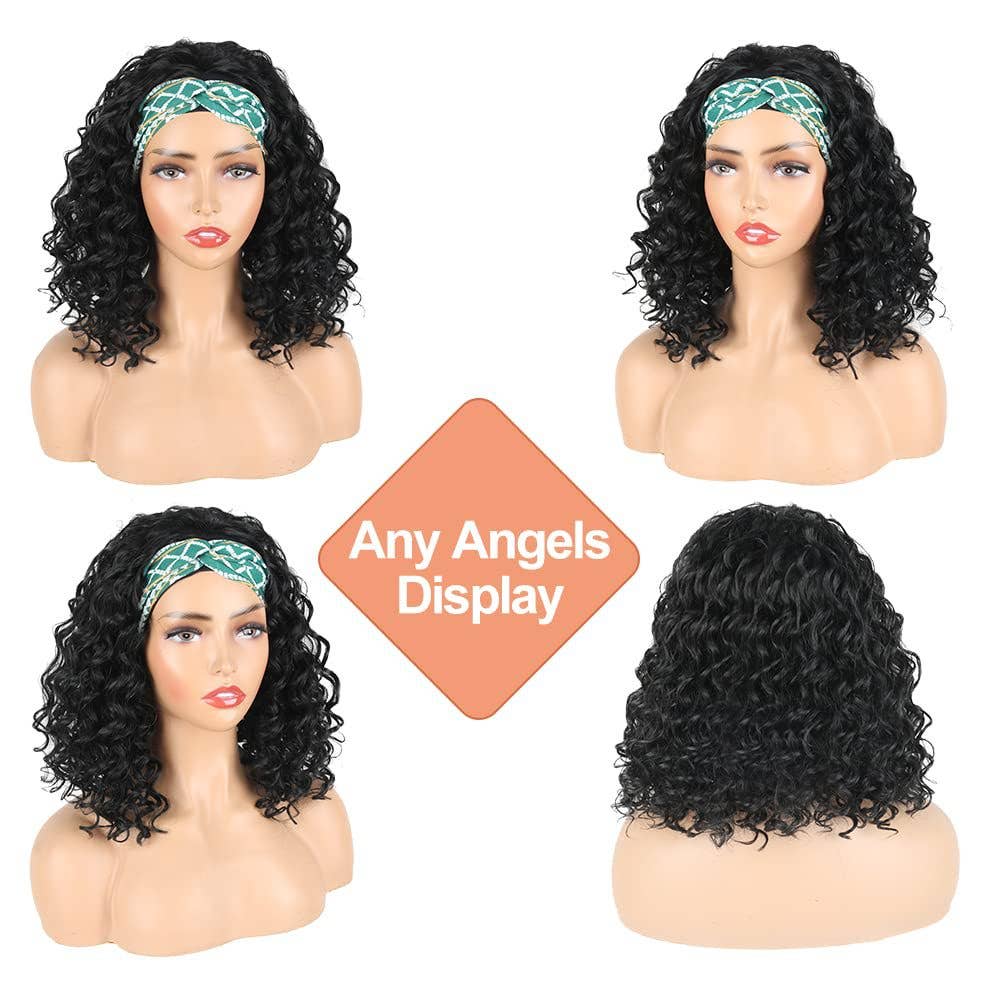 1# Parrucca con fascia per capelli corti e ricci in vendita all'ingrosso su Faire4