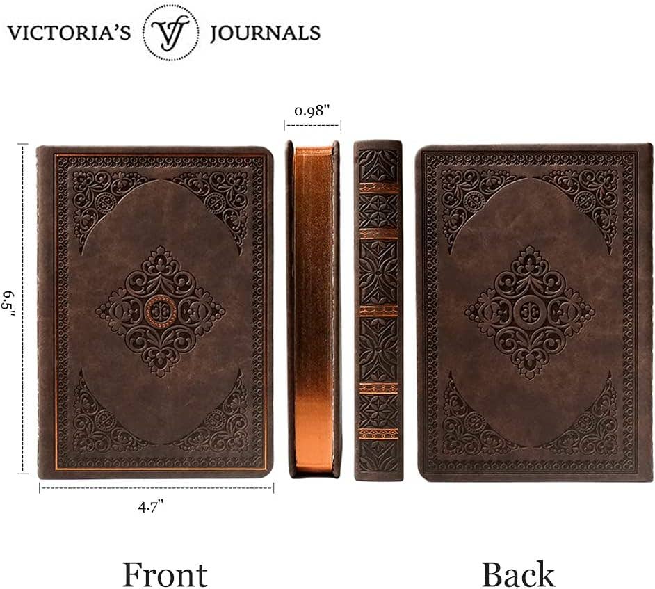Victoria's Journals – wholesale Journal/diary – Vintage Classic Style Journal Vegan Leather (Brown)S4