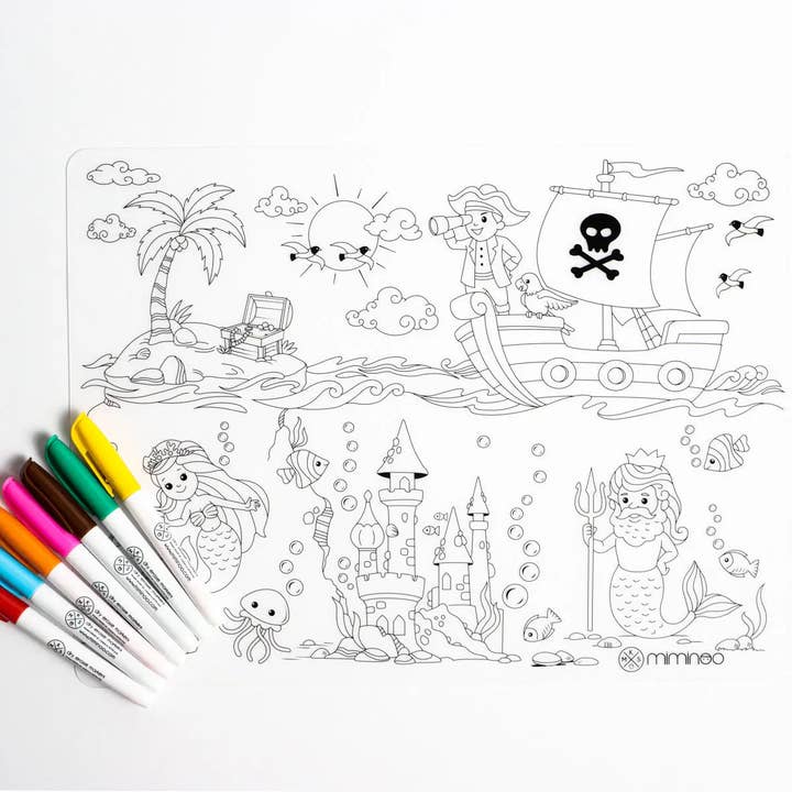 Miminoo - Wholesale Coloring Mat - Kids & Baby - Silicone Reusable Coloring Mat Kids Bundle - Atlantis3