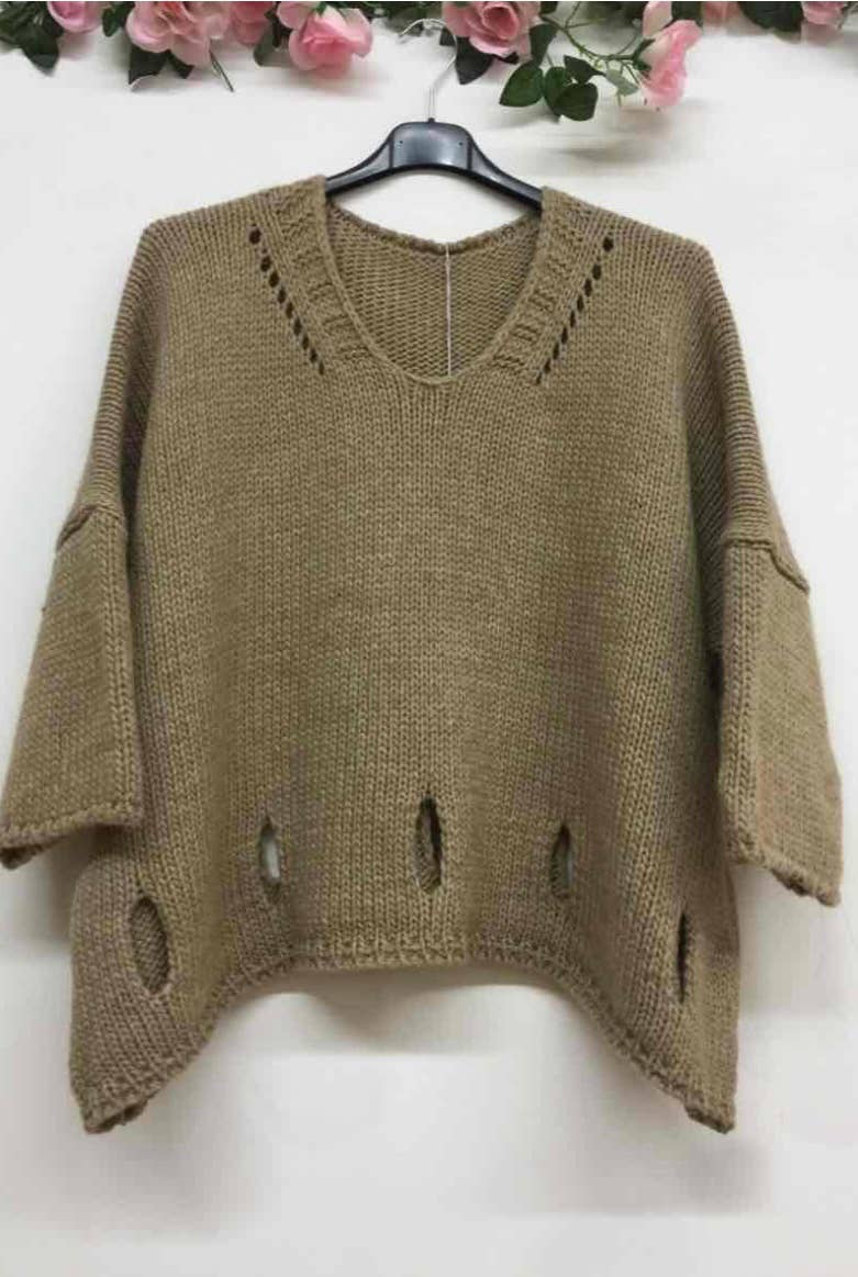 LINEN & COTTON HOUSE - Wholesale Knitted jumper – Women′s - ALPACA SWEATER 08608