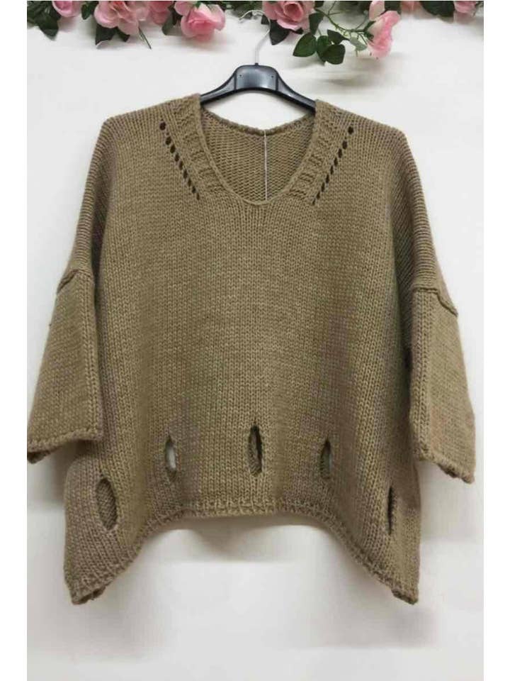 LINEN & COTTON HOUSE - Wholesale Knitted jumper – Women′s - ALPACA SWEATER 08608