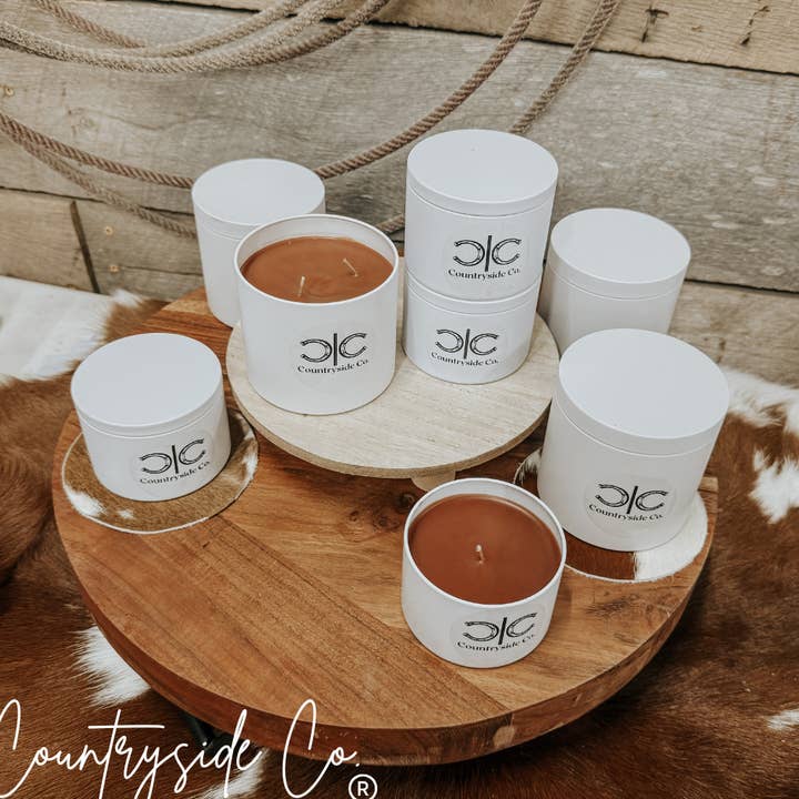 Ländliche handgegossene Kerzen 8 oz., BÜNDEL für den Großhandel von Texas Western Cowhide Bags and More