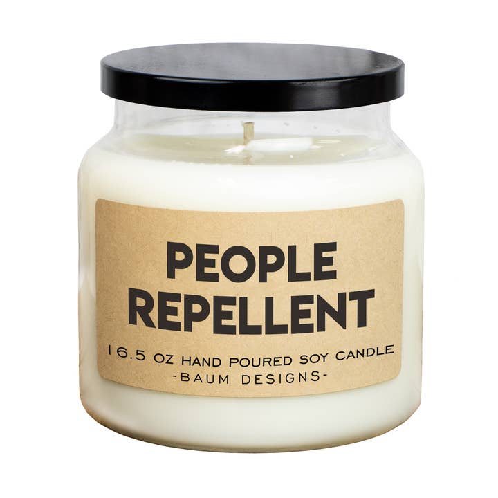 People Repellent Soy Candle - 16.5oz for wholesale by Baum Designs LLC