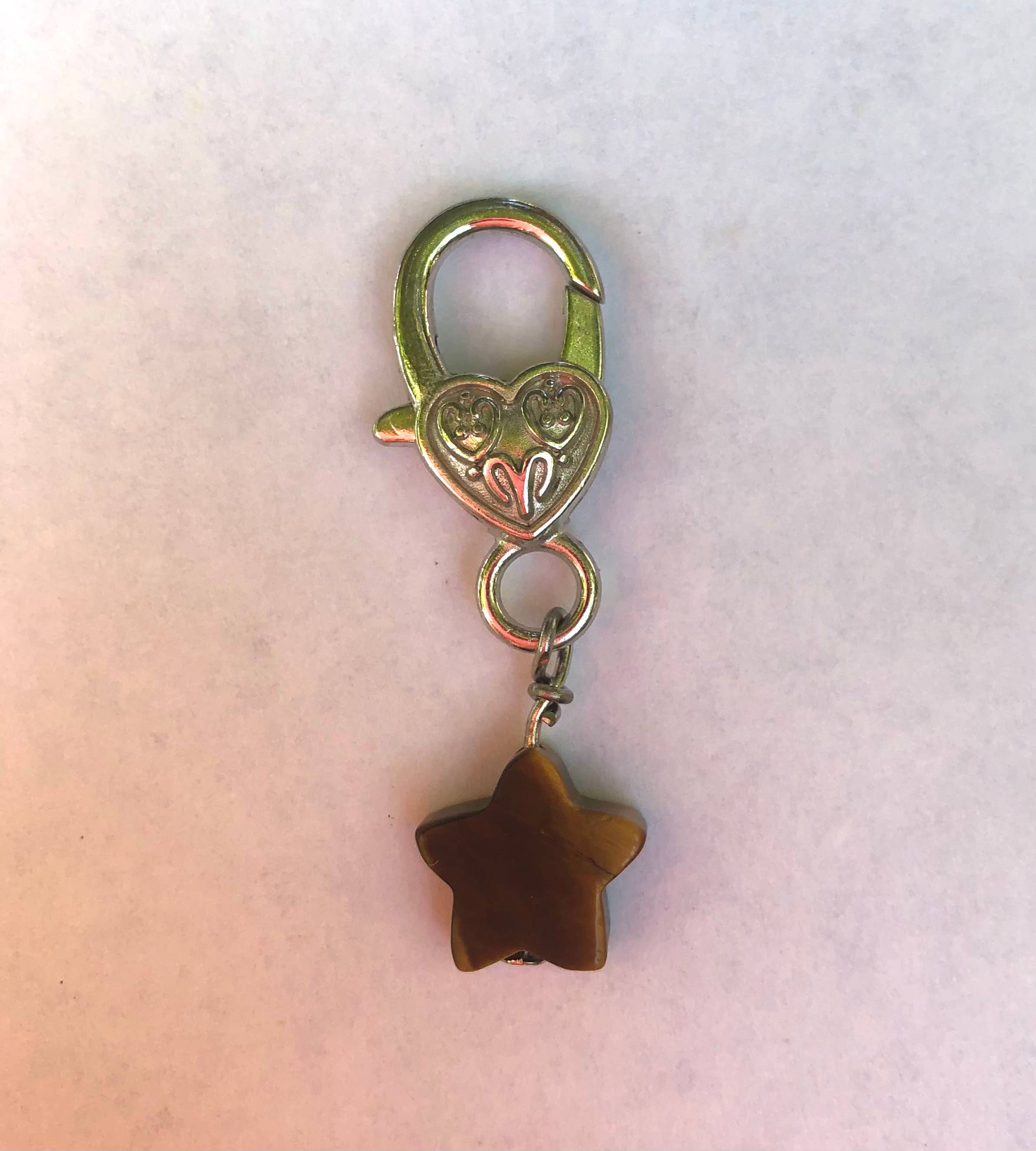 Crystal Pet Love - Vente Breloque de collier – chat et chien - Pendentif Étoile Œil de Tigre pour Soutien Cristallin Holistique1