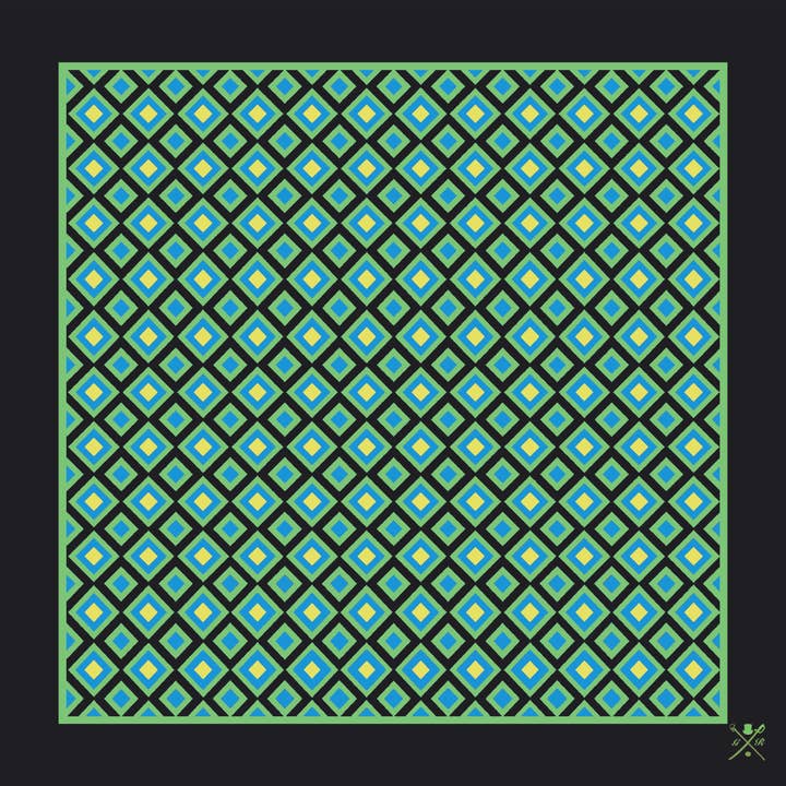 Blue Emerald Pocket Square for wholesale by Gentleman Rogue