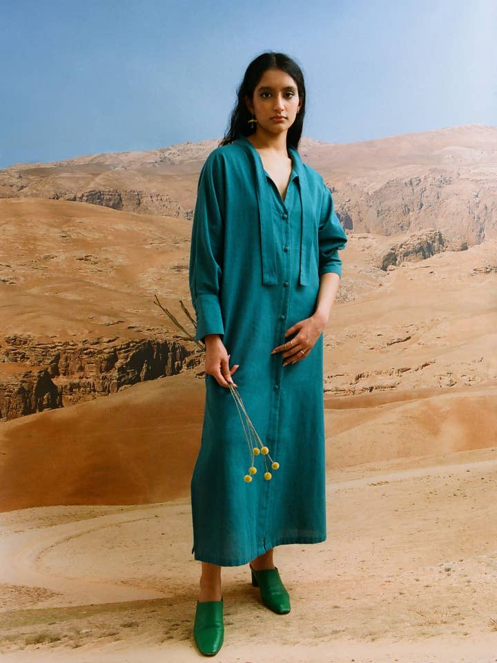 Ada Dress I Teal for wholesale by Indoi