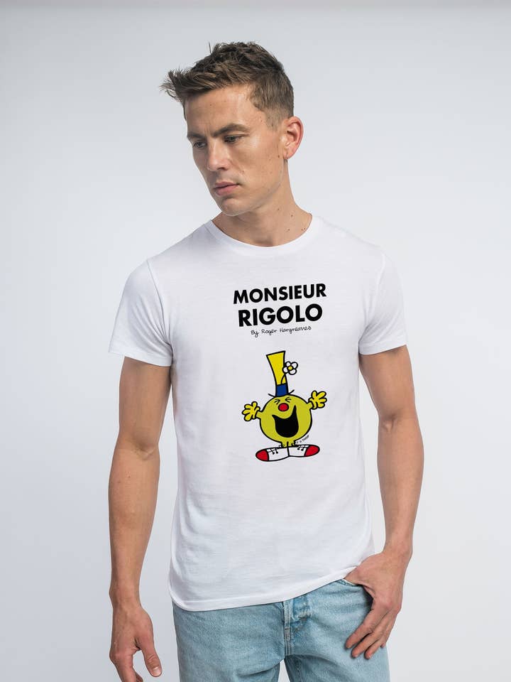 Wit T-shirt Heren Meneer Grappig voor wholesale door Le Roi du T-shirt