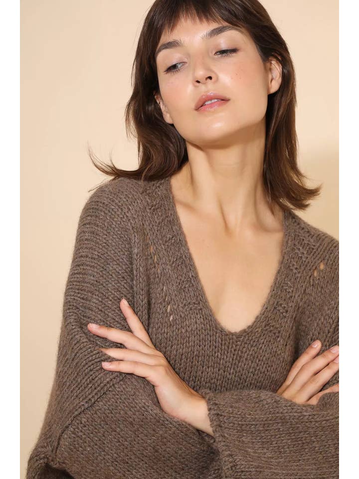 LINEN & COTTON HOUSE - Wholesale Knitted jumper – Women′s - ALPACA SWEATER 08604