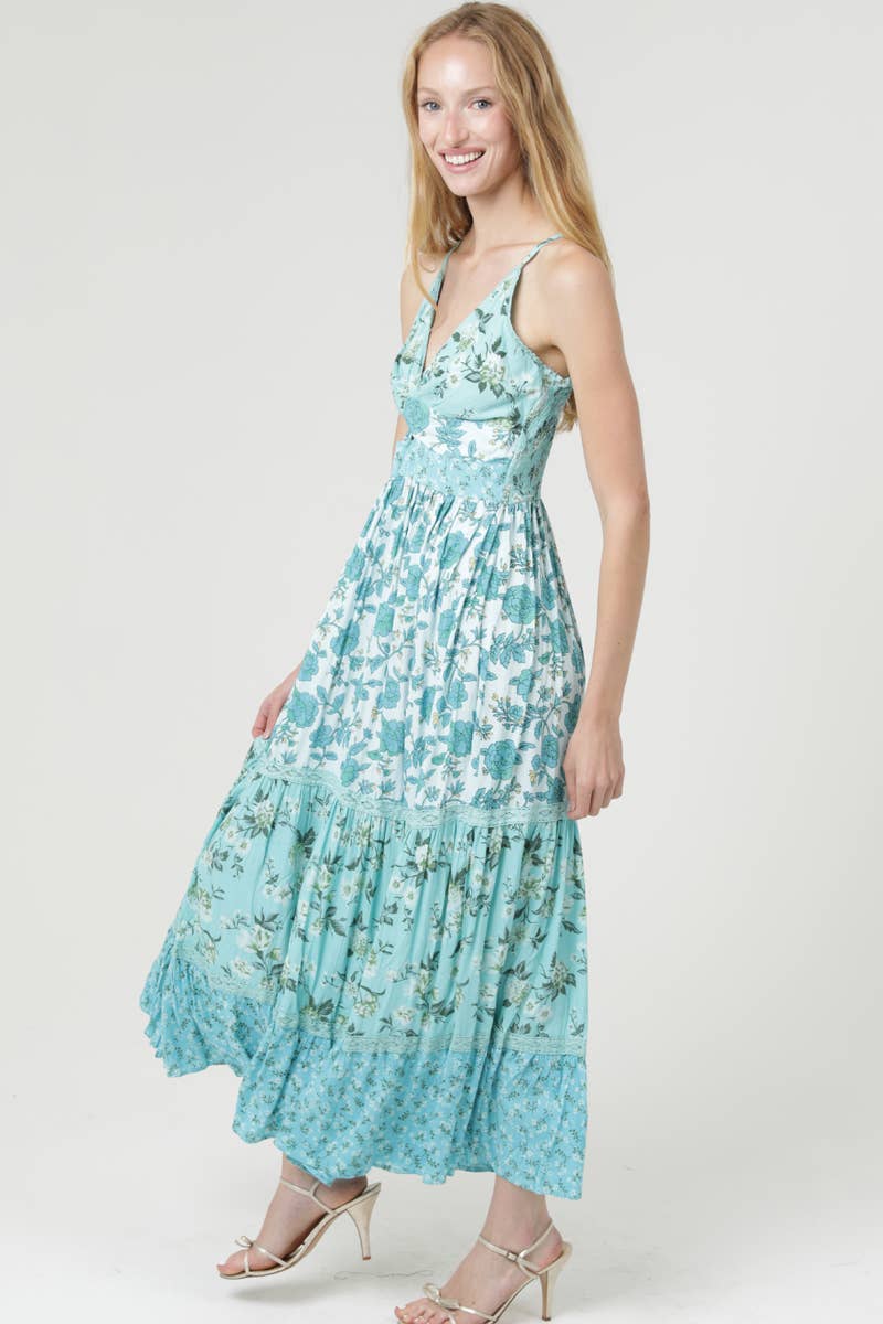 ANGIE - Vendita all'ingrosso Vestito - Donna - F4F48-WA78-WA79-WA80 STAMPA MISTA SCOLLO A V TORSIONE FRONTALE TAGLIO 2