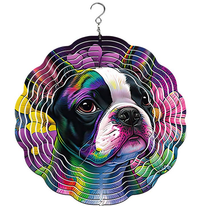 Boston Terrier Wind Spinner for wholesale by Traci's Fun Creations