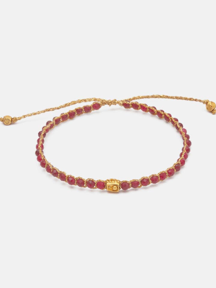 Red Aventurine Crystal Bracelet | Gold for wholesale by Nusands