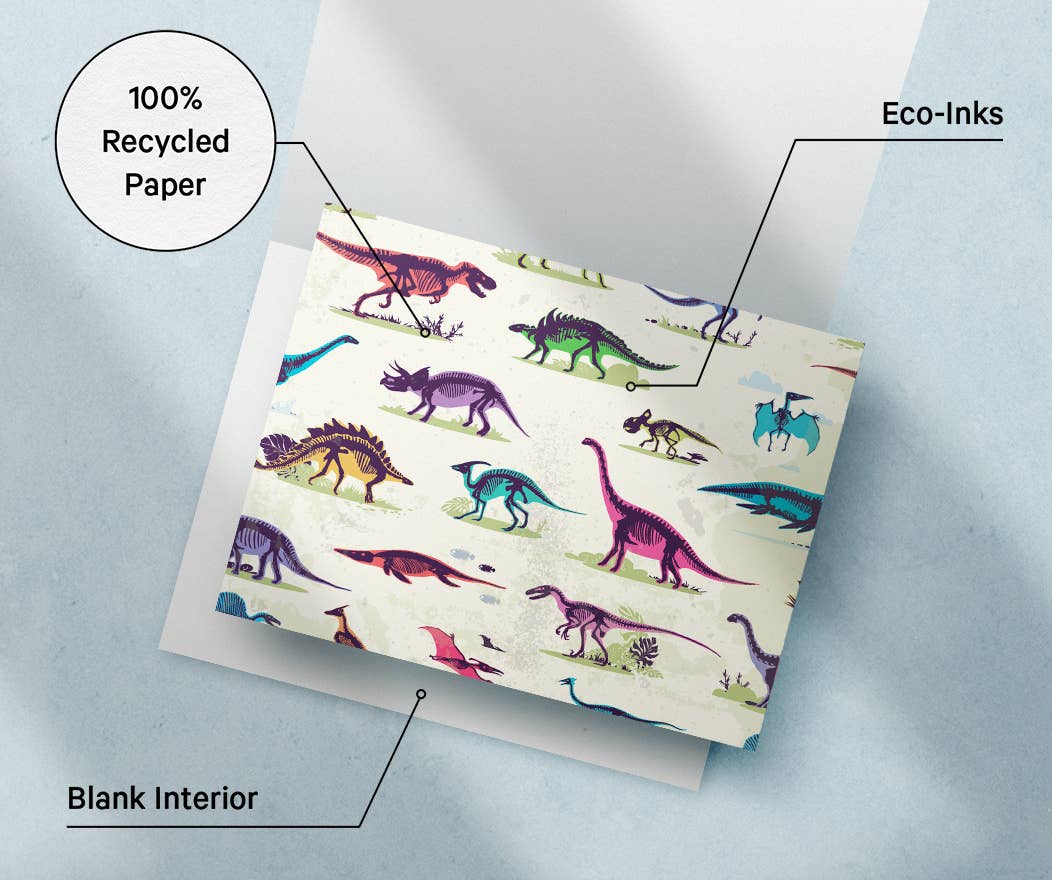 Twigs Paper - Wholesale Stationery/Notecard Set - Dinosaur Greeting Card Set | Assorted Notecards5