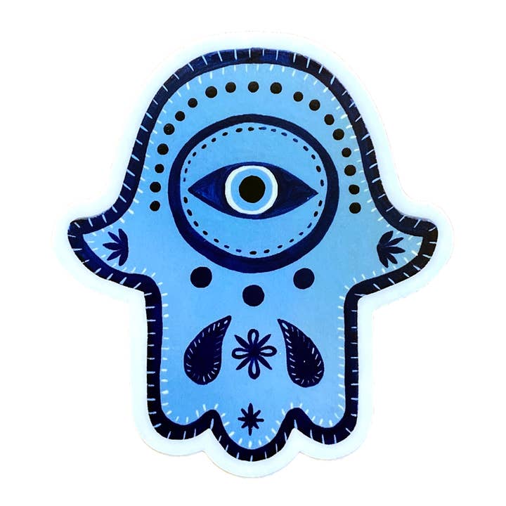 Tesoros Trading Company – wholesale Sticker – Hamsa Hand Sticker, USA1