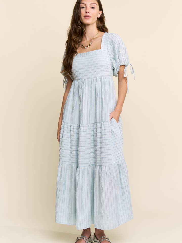 TEXTURED MAXI DRESS for wholesale by J.NNA