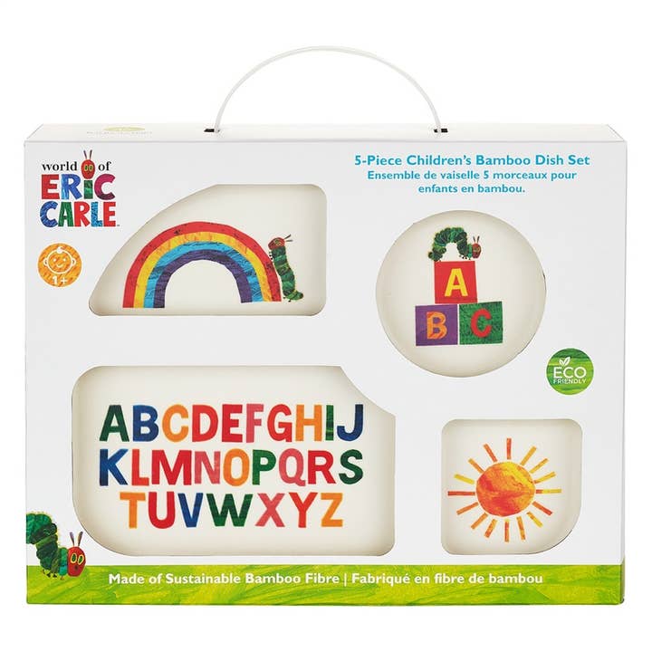 My Funkins - Wholesale Dinner Plate - Kids & Baby - The Very Hungry Caterpillar™ Alphabet Bamboo Dish Set