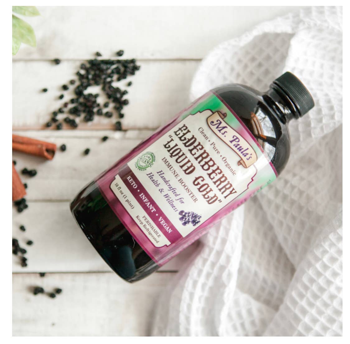 Organic Elderberry Syrup – wholesale Oral supplement/vitamin – Ms Paula's Organic Vegan. Infant. Keto Blend4