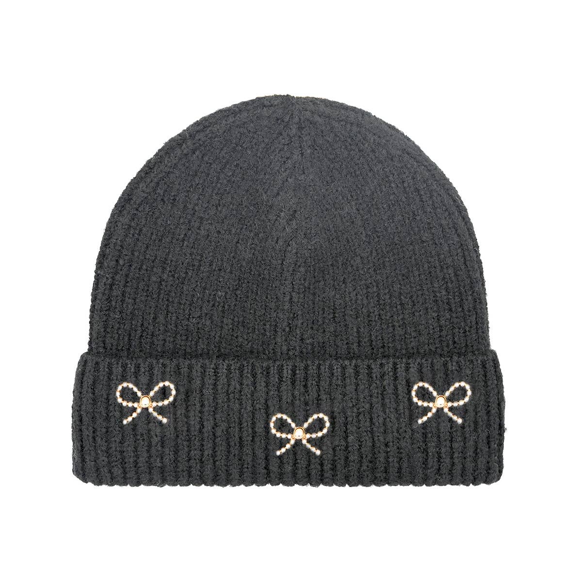 Lilla Haven - Vendita all'ingrosso Berretto - Donna - Cappello a coste con charm perle e fiocco7