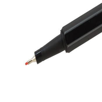 BAZIC Fiero Red Fiber Tip Fineliner Pen, 0.4mm Extra Fine Tip (4/Pack),  1-Pack 