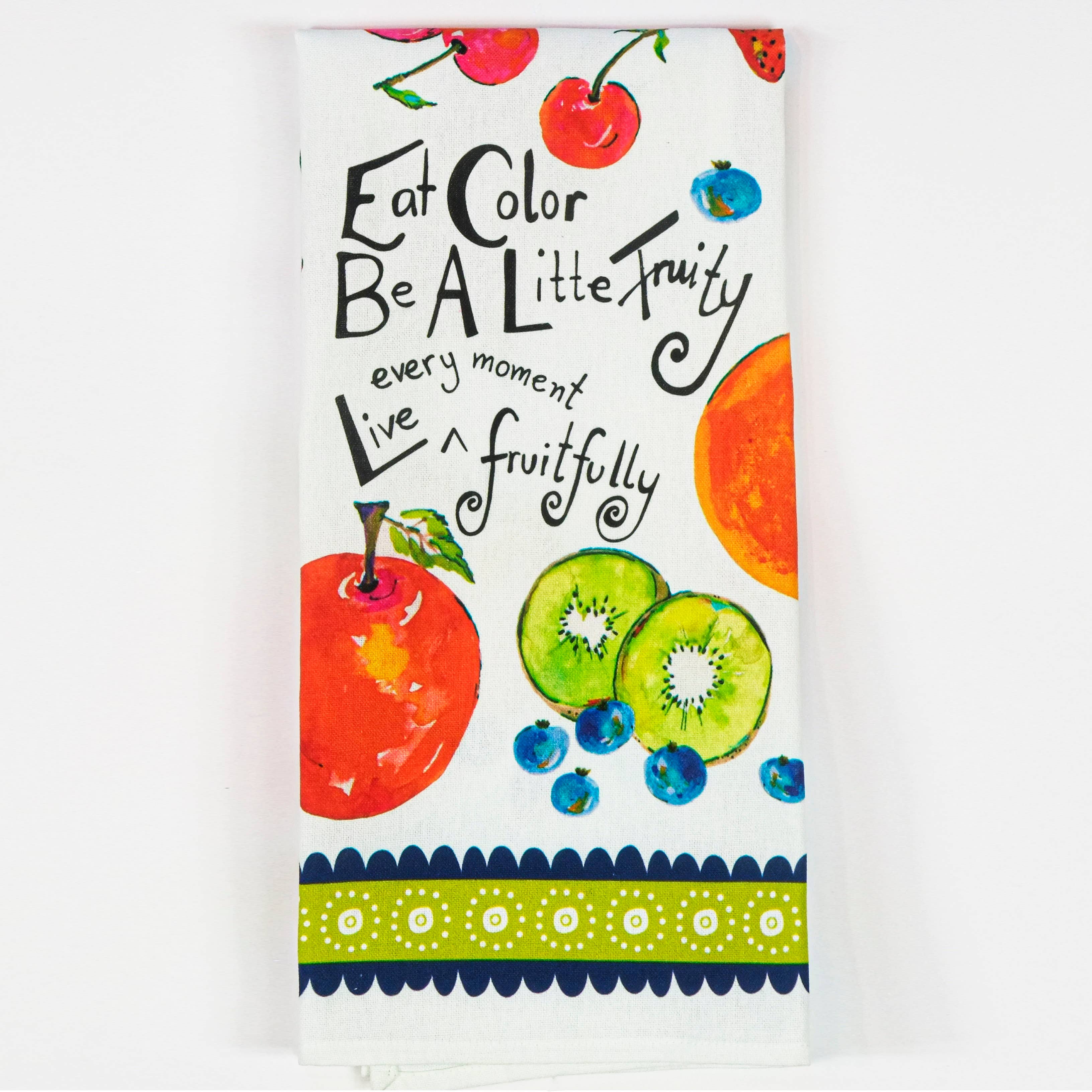 SIP - Wholesale Tea Towel - "Live Fruitfully" Kitchen Towel2