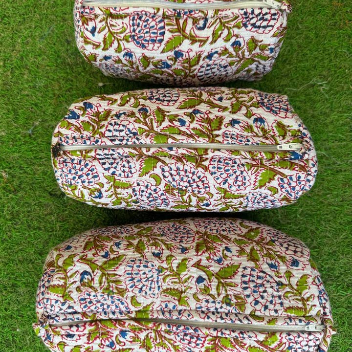 Bhawana Handicrafts - Wholesale Make-up/cosmetic bag - Toiletry Bag Cotton Bag Cosmetic Bag Block Print Makeup Bags0