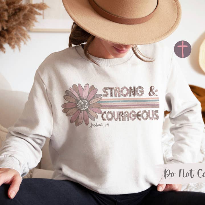Strong & Courageous Sunflower for wholesale by Psalms & Grace Design Co.